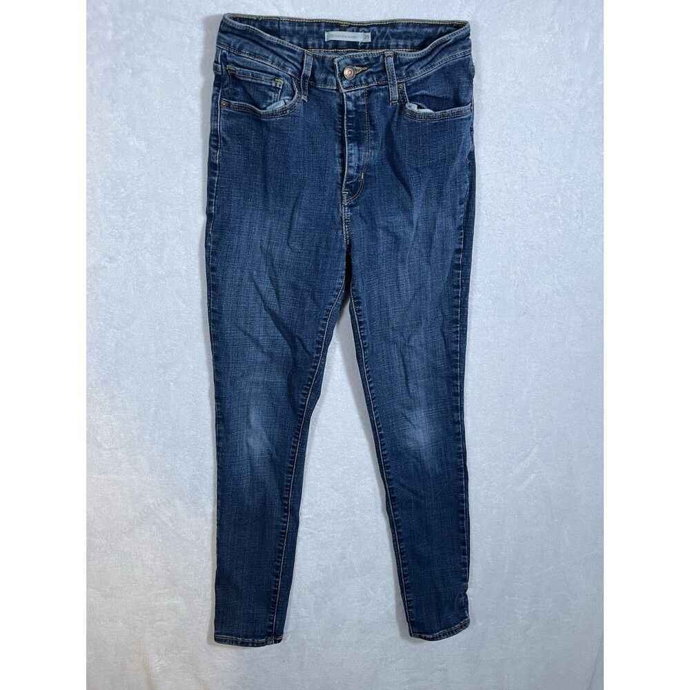 Levis Jeans Womens Blue Denim 721 High Rise Skinny Stretch Zip Fly Size 29